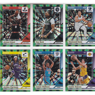 球星卡格兰特里德贝恩克拉克森华莱士里弗斯绿折射24-25donruss