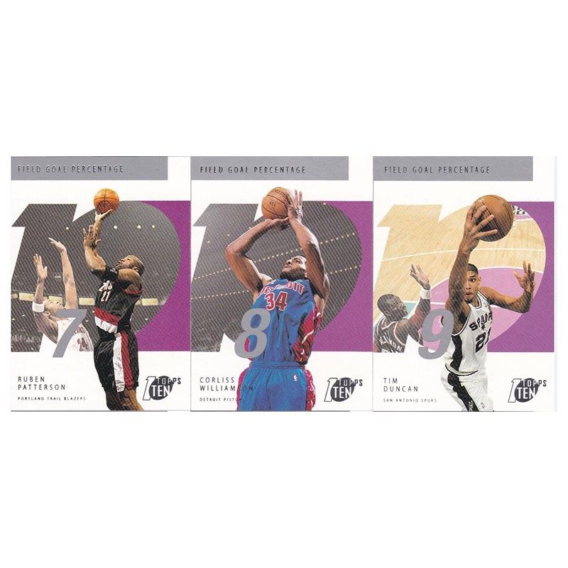 NBA球星卡 帕特森 威廉森 邓肯 topps 2002