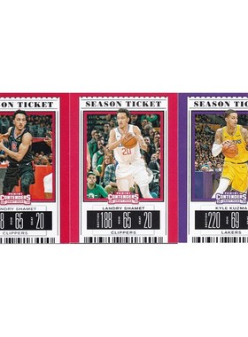 NBA球星卡 沙梅特 库兹马 帕尼尼2019contenders