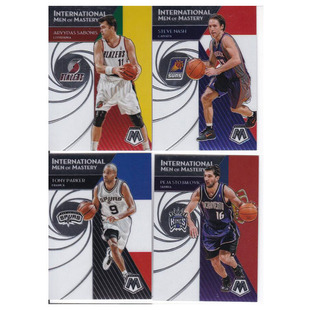 NBA球星卡 萨博尼斯纳什托尼帕克佩贾 国旗特卡帕尼尼19-20mosaic