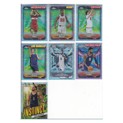 球星卡乔丹普尔巴特勒吉迪里弗斯哈利伯顿保罗乔治折射topps2025