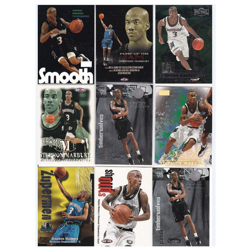 NBA球星卡 斯蒂芬马布里 skybox 1998 折射 经典老卡 独狼