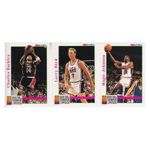 球星卡 巴克利 拉里伯德 魔术师约翰逊全明星skybox1992hoops