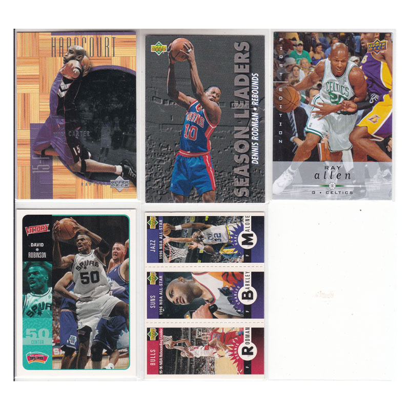 球星卡2000文斯卡特大卫罗宾逊1993罗德曼2008雷阿伦1996马龙UD