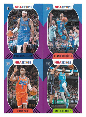 NBA球星卡考利斯坦 施罗德 保罗比斯利紫平行帕尼尼20-21hoops