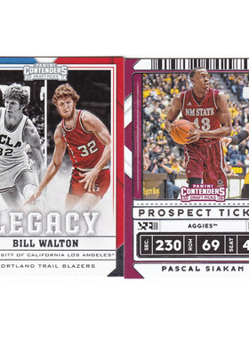 球星卡 比尔沃顿 西亚卡姆 帕尼尼2017contenders