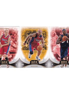 NBA球星卡 卡曼 马盖蒂 本华莱士 fleer 2008-09