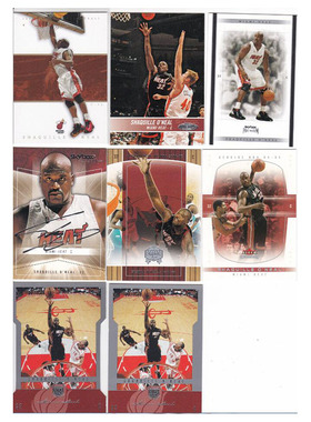 NBA球星卡 fleer 2005 大鲨鱼 沙奎尔奥尼尔 热火队 印签 切割