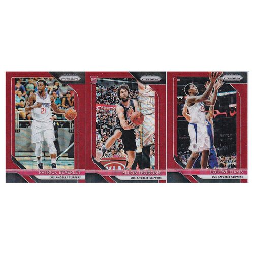 NBA球星卡 贝弗利 特奥多西奇 路威廉姆斯红折射panini18-19prizm