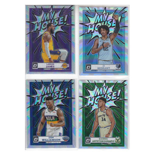 球星卡勒布朗詹姆斯莫兰特锡安字母哥my house折帕尼尼20-21optic