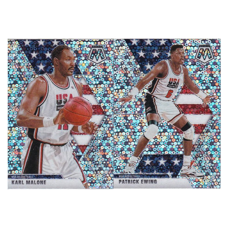 NBA球星卡 卡尔马龙 尤因 USA梦之队泡泡折帕尼尼19-20mosaic
