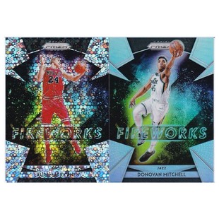 NBA球星卡 马尔卡宁 米切尔 折射卡 panini18-19prizm