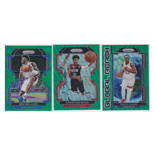 球星卡 本华莱士 伍德 西亚卡姆 绿折射帕尼尼21-22prizm