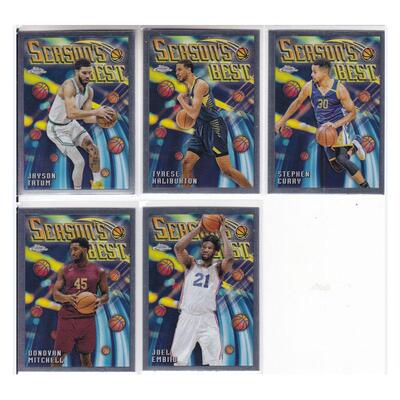球星卡塔图姆 哈利伯顿 斯蒂芬库里 米切尔 恩比德 特卡topps2024