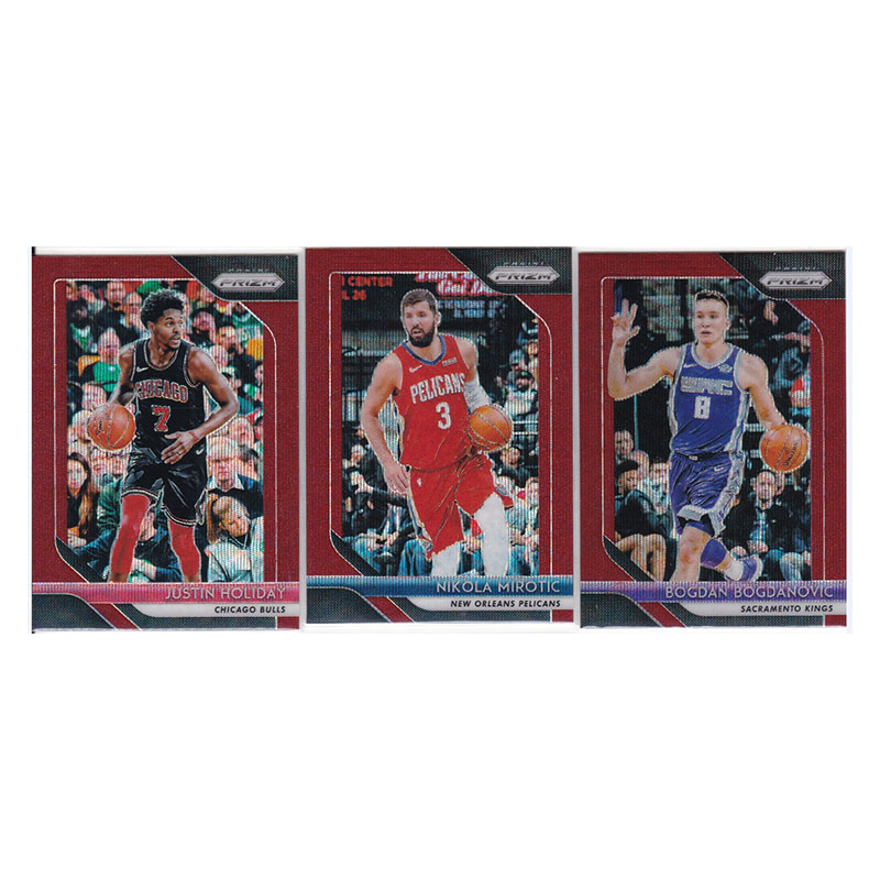 球星卡贾斯丁霍乐迪米罗蒂奇博格达诺维奇红折射帕尼尼18-19prizm