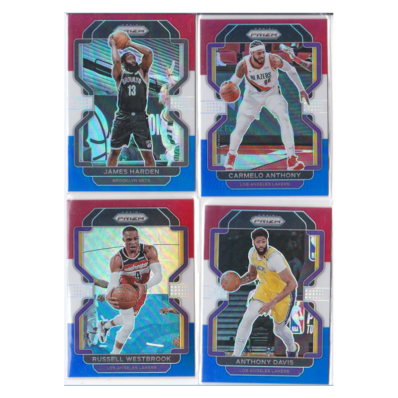 球星卡哈登卡梅隆安东尼威少安东尼戴维斯三色折帕尼尼21-22prizm