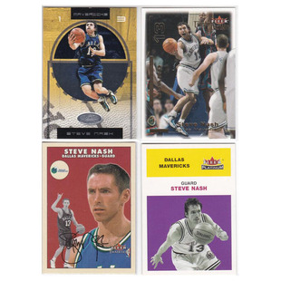 NBA球星卡 史蒂夫纳什 fleer 2001 小牛队  经典老卡 印签