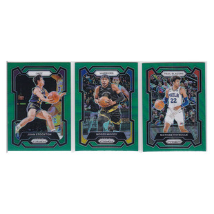 球星卡 斯托克顿 穆迪 塞布尔 绿折射帕尼尼23-24prizm