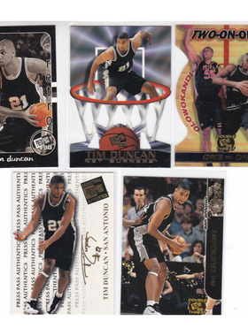 NBA球星卡蒂姆邓肯presspass1998小卡切割印签胶片经典老卡退役