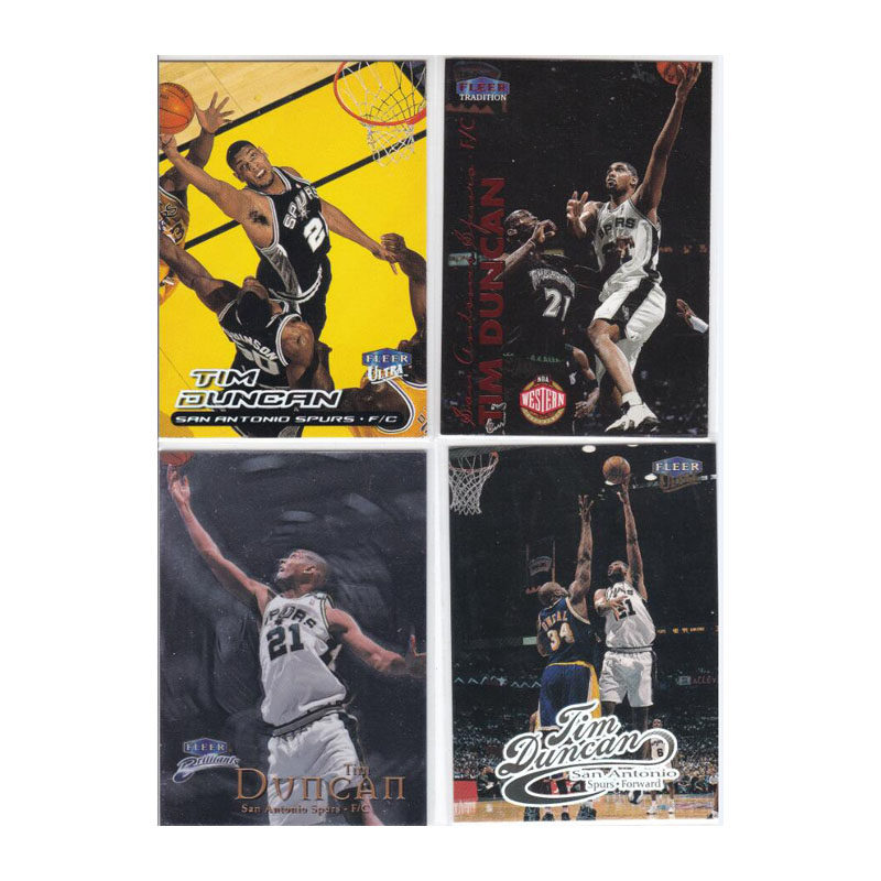 NBA球星卡 蒂姆邓肯fleer 1999折射 经典老卡马刺退役纪念