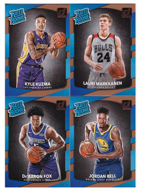 NBA球星卡 panini17-18donruss库兹马卡尔马宁福克斯乔丹贝尔新秀