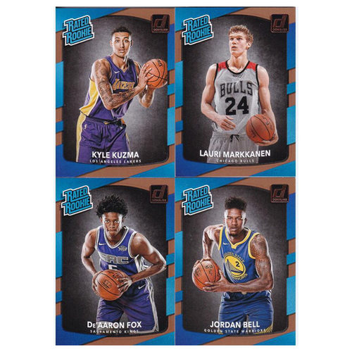 NBA球星卡 panini17-18donruss库兹马卡尔马宁福克斯乔丹贝尔新秀