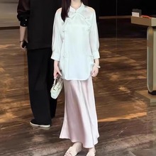 新中式女装中国风上衣高级感周岁宴妈妈礼服套装旗袍夏季2025新款