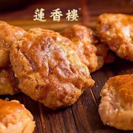 　广州老字号莲香楼鸡仔饼铁盒独广东广州特产传统点心零食手信