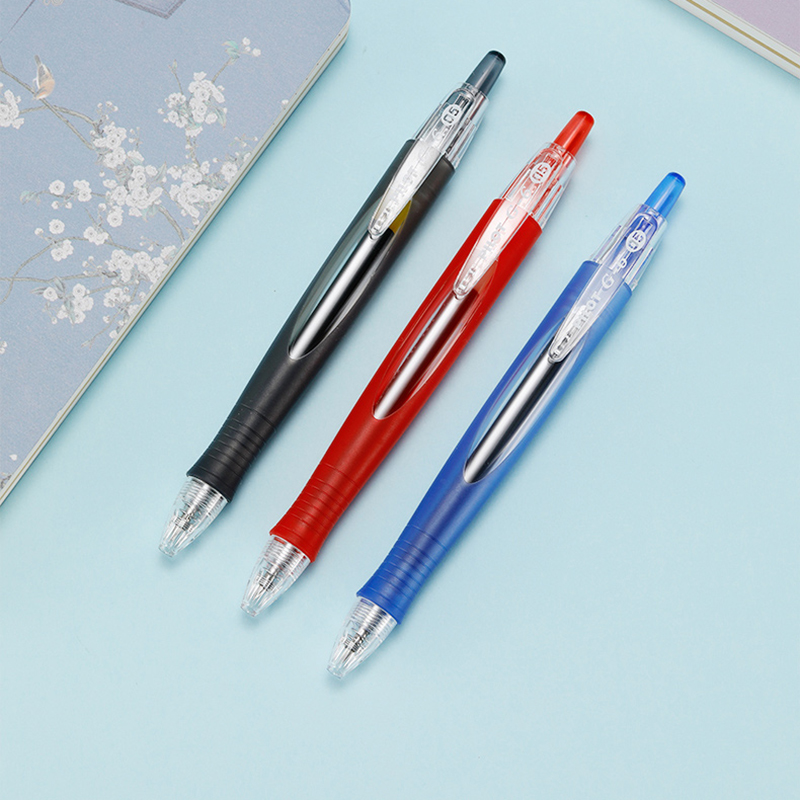 百乐按动中性笔办公黑色学生考试