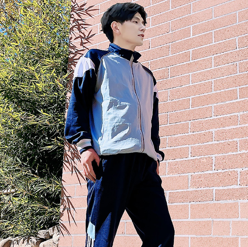 大连沙河口22款中学校服男生女生上衣裤子长袖秋季套装夏季半袖衣