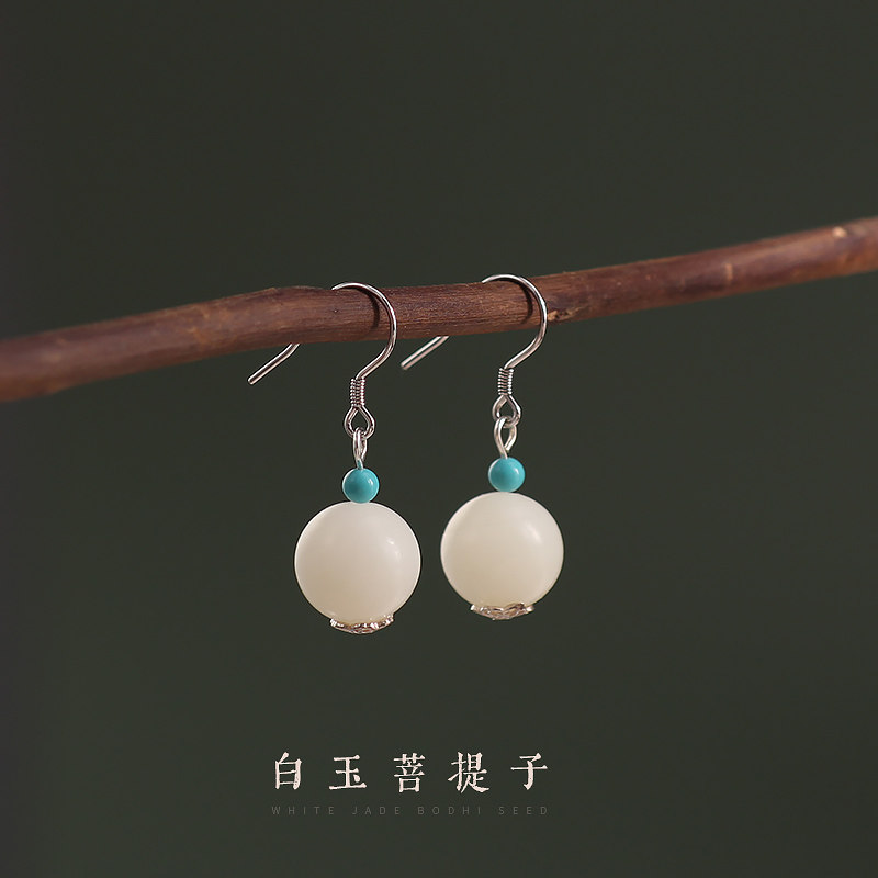 S925纯银耳环2025新款爆款潮秋冬高级感菩提气质小众耳饰女耳坠