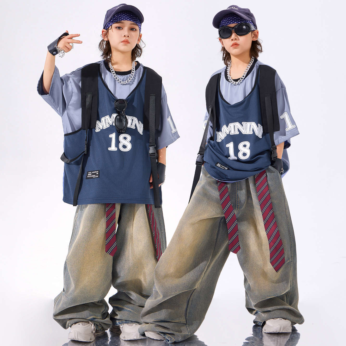 儿童街舞潮服男大童嘻哈hiphop酷帅潮炫炸街少儿演出服六一表演服