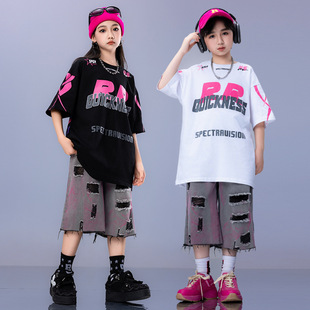 六一儿童演出服街舞女孩套装炸街定制架子鼓服装hiphop男童