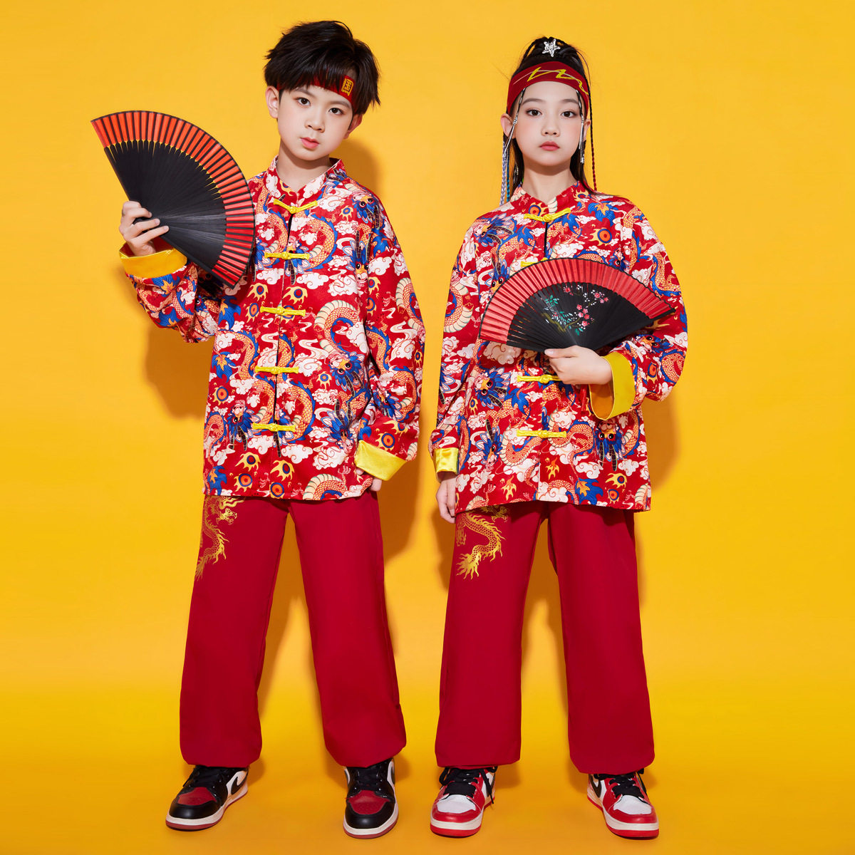 中国风中小学生班服套装出服小学生运动会开幕式服装啦啦队女童