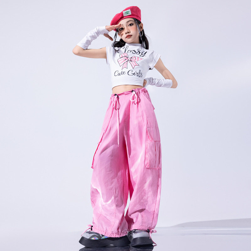 咚布娜爵士舞服装女童潮酷时髦儿童T台走秀潮服少儿演出服女团夏