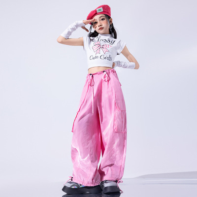 咚布娜爵士舞服装女童潮酷时髦儿童T台走秀潮服少儿演出服女团夏