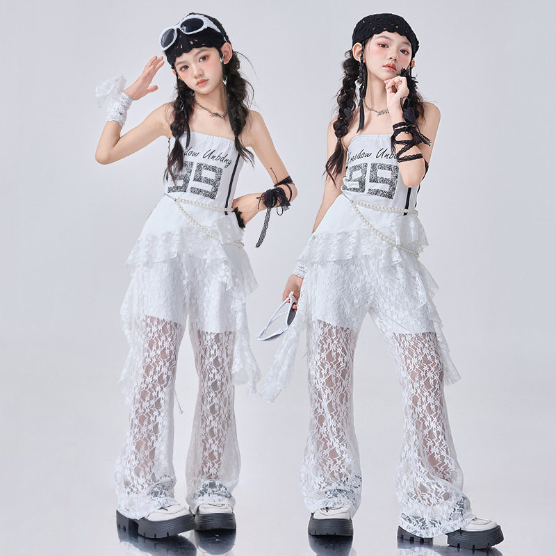 女童爵士舞服装潮酷时髦女孩jazz演出服少儿夏季洋气炸街街舞