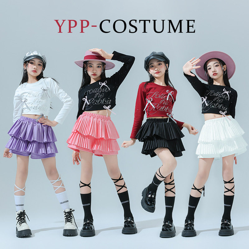 爵士舞服装儿童街舞潮服甜酷蛋糕裙女团模特走秀演出服舞台表演服