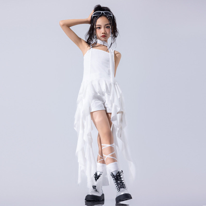爵士舞女童服装甜酷多巴胺儿童模特T台走秀潮服少儿jazz演出服夏