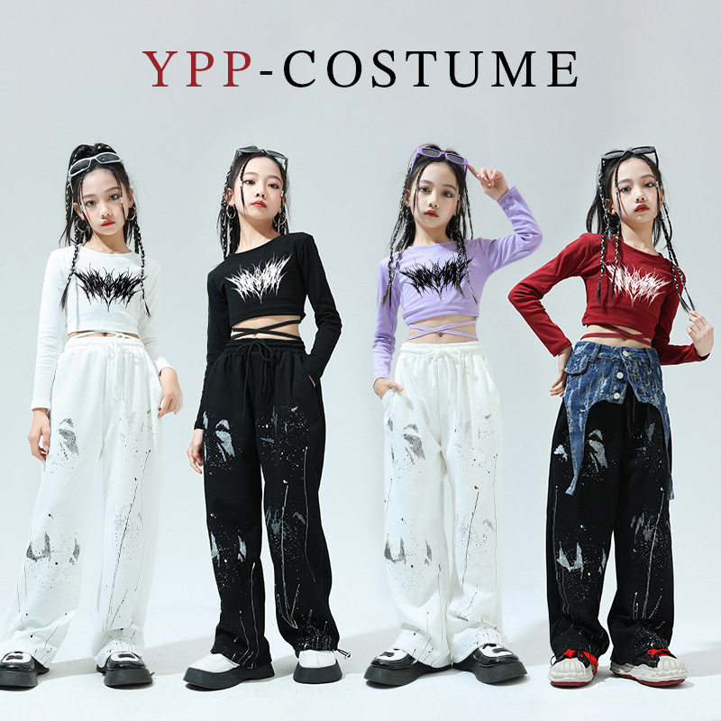 女童爵士舞服装潮服嘻哈套装舞蹈练功女团模特走秀套装街舞演出服