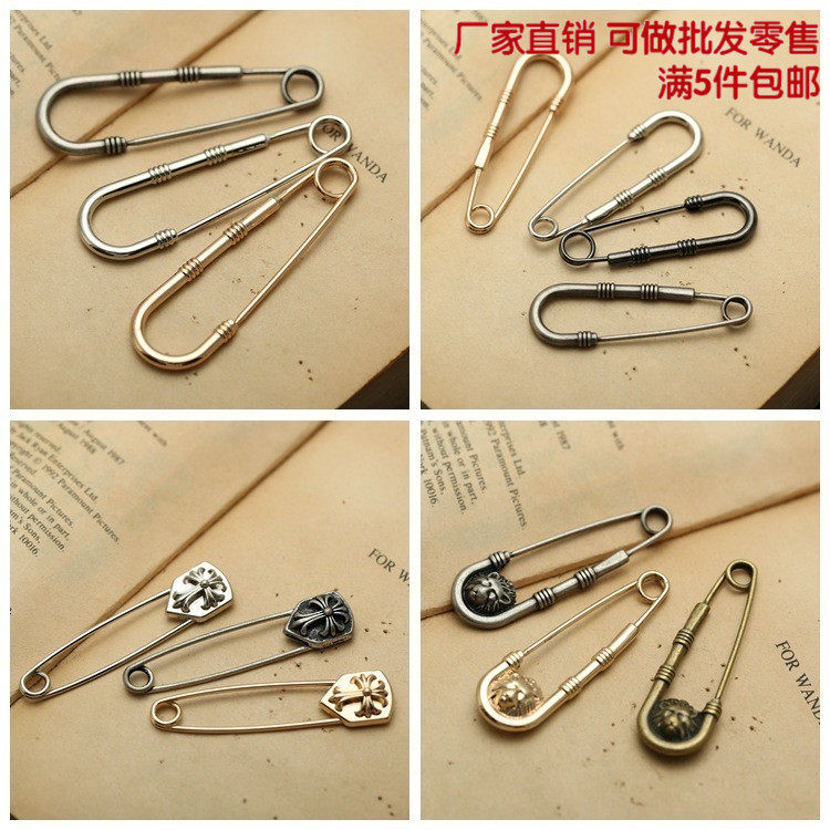 极简百搭精致别针复古狮子头胸针不规则别针吊坠两用U形扣针,饰品/流行首饰/时尚饰品新,胸针,淘宝优惠券,粉丝福利购,淘宝优惠卷