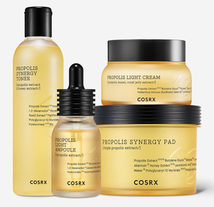 COSRX珂丝艾丝安瓶蜂胶调理水修护滋润湿面霜爽肤水湿敷精华亮白