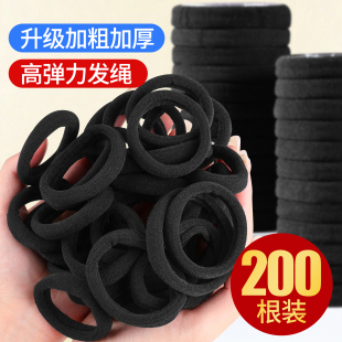 皮筋女大人橡皮筋扎头发皮套头绳2023新款 高端高弹力发绳黑色发圈