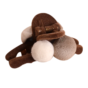 头顶小发夹秋冬女前额刘海半扎发抓夹半高马尾短烫发发卡夹子头饰