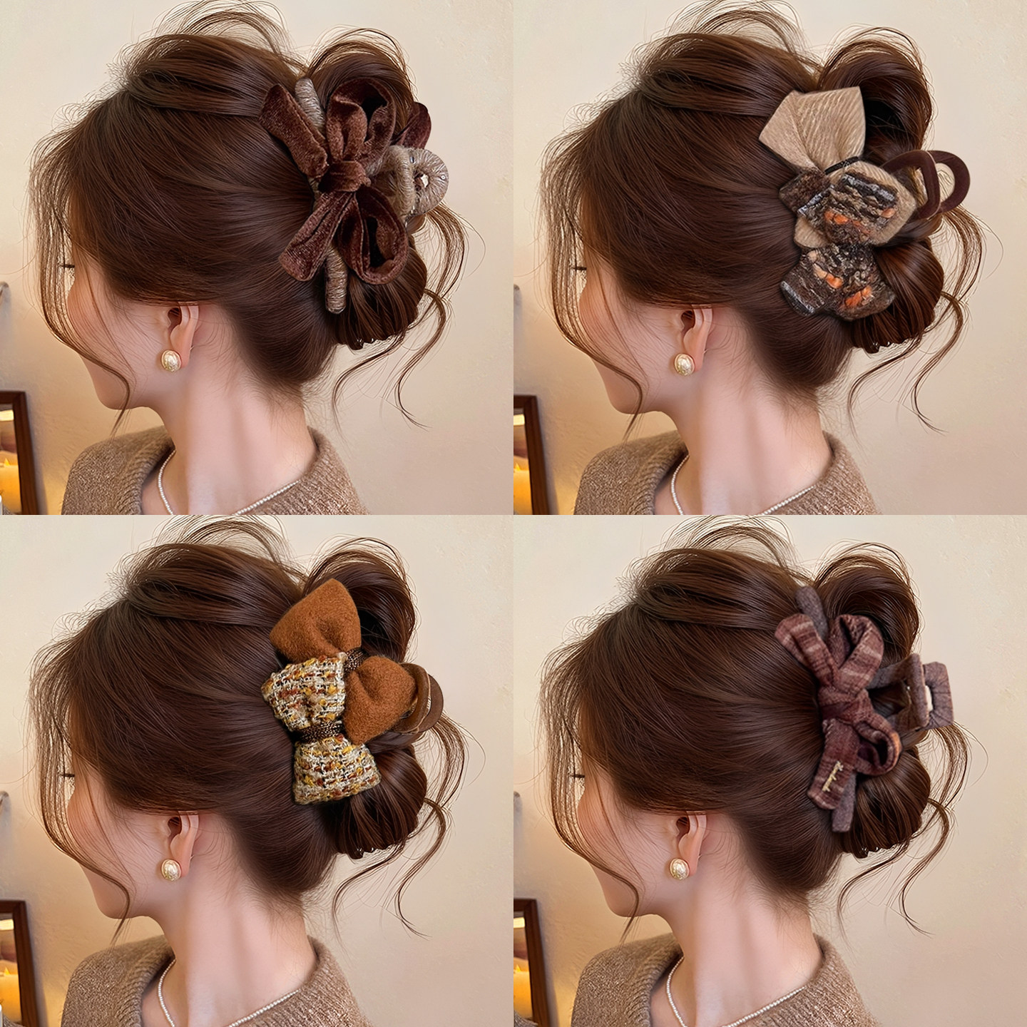 秋冬深咖色蝴蝶结抓夹女高级感2025新款发夹后脑勺盘发鲨鱼夹头饰,饰品/流行首饰/时尚饰品新,发饰,淘宝优惠券,粉丝福利购,淘宝优惠卷
