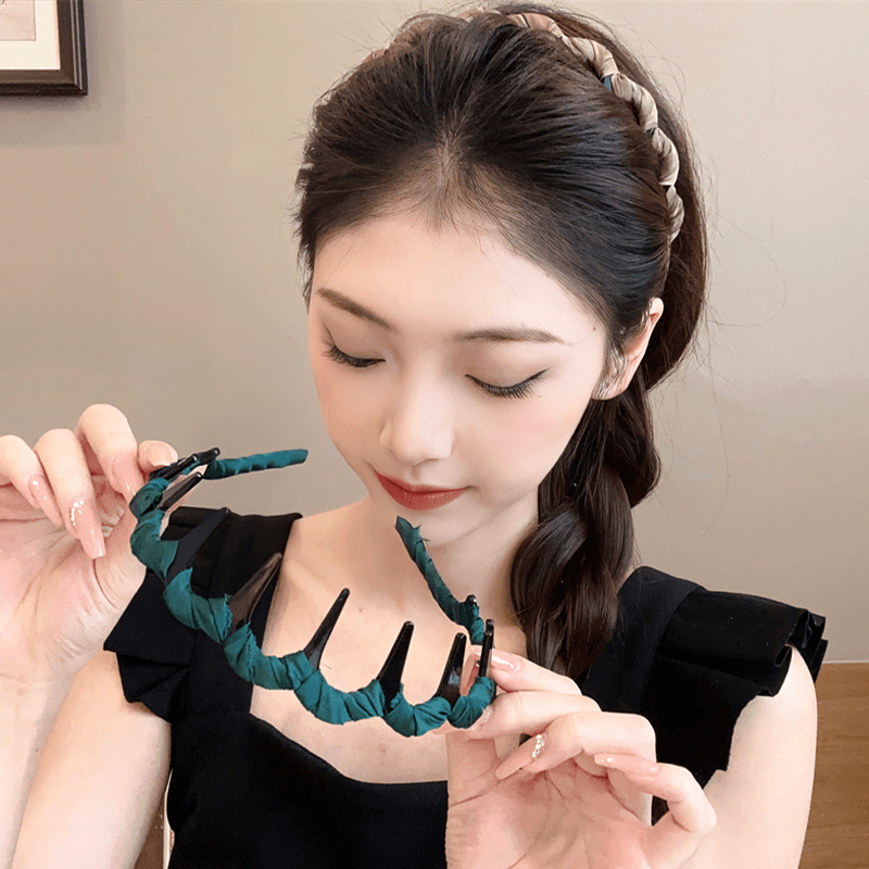 布包发箍带齿防滑不易掉提高颅顶