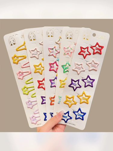 Милая заколка для волос, челка, детские шпильки для волос, цветная карта, аксессуар для волос, 2 карат