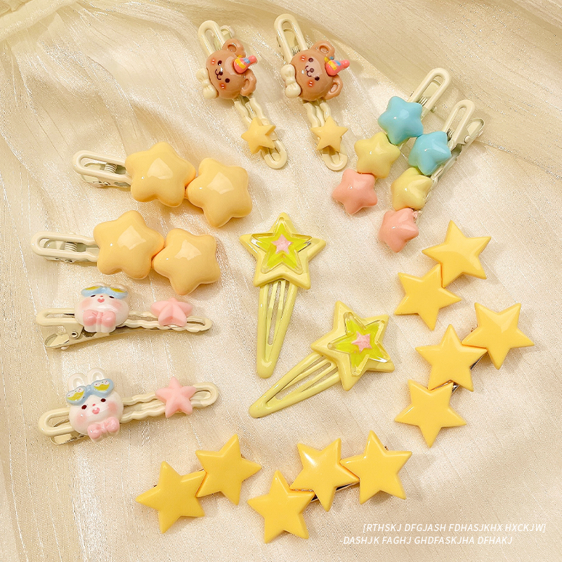 黄色星星多巴胺y2k发夹