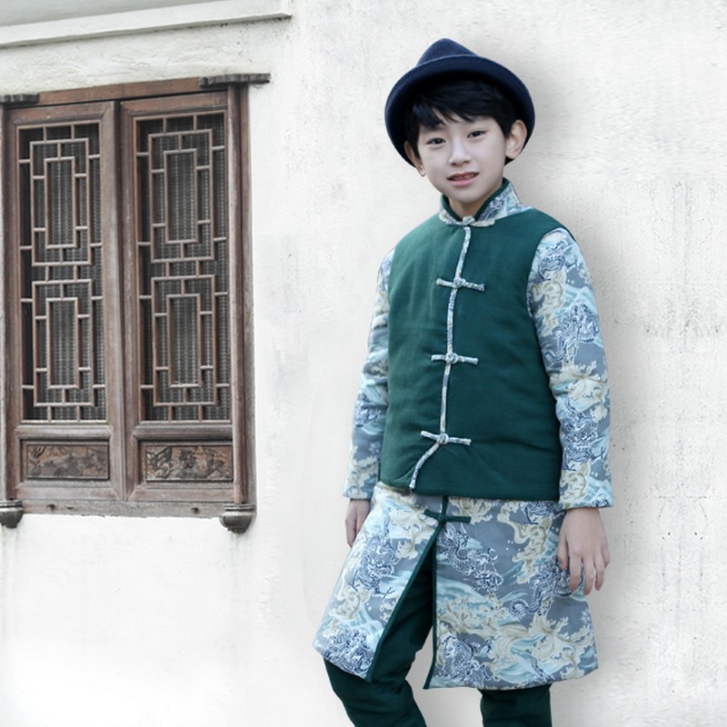 民族风原创三件套加厚男童棉裤