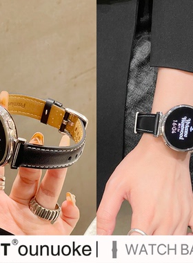 xit适用华为gt5手表真牛皮gt4表带41mm官方车线gt6智能48新款watch4男生gt3女士18高级感双车线荣耀magic4pro